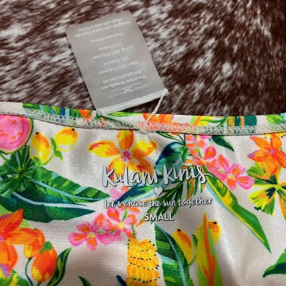 Kulani Kinis Floral Ring Side Bikini Bottoms Small